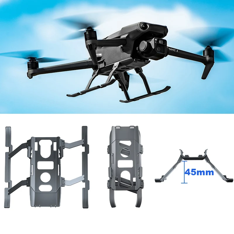 

For DJI Mavic 3 Landing Gear Foldable Extended Landing Skid Heighten 45mm Leg for DJI Mavic 3 Drone Protect Gimbal Accessories