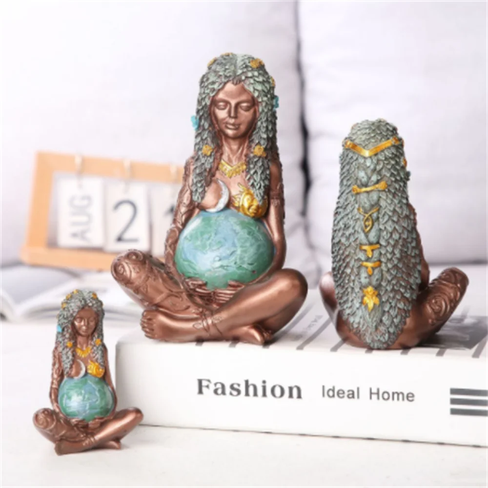 3D статуя Gaia богини из смолы для украшения дома и рабочего стола подарок ручной