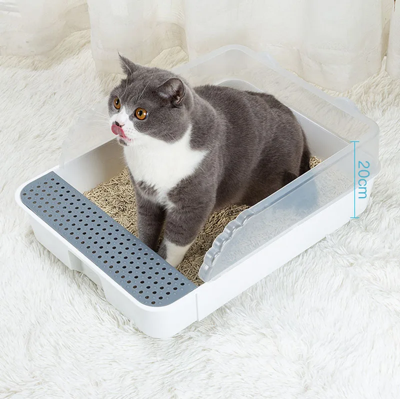 

Котята размера S/L, кошачий наполнитель, кошачий наполнитель, большой полузакрытый туалет для кошачьего туалета, дезодорант, кошачий контейн...