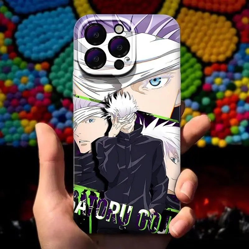 Anime Jujutsu Kaisen Phone Case for OPPO Reno 5 6 7 7Z 8 8T F9 F11 R15 R17 Find X3 X5 Se Pro 5G Glossy HD Hard PC Cover