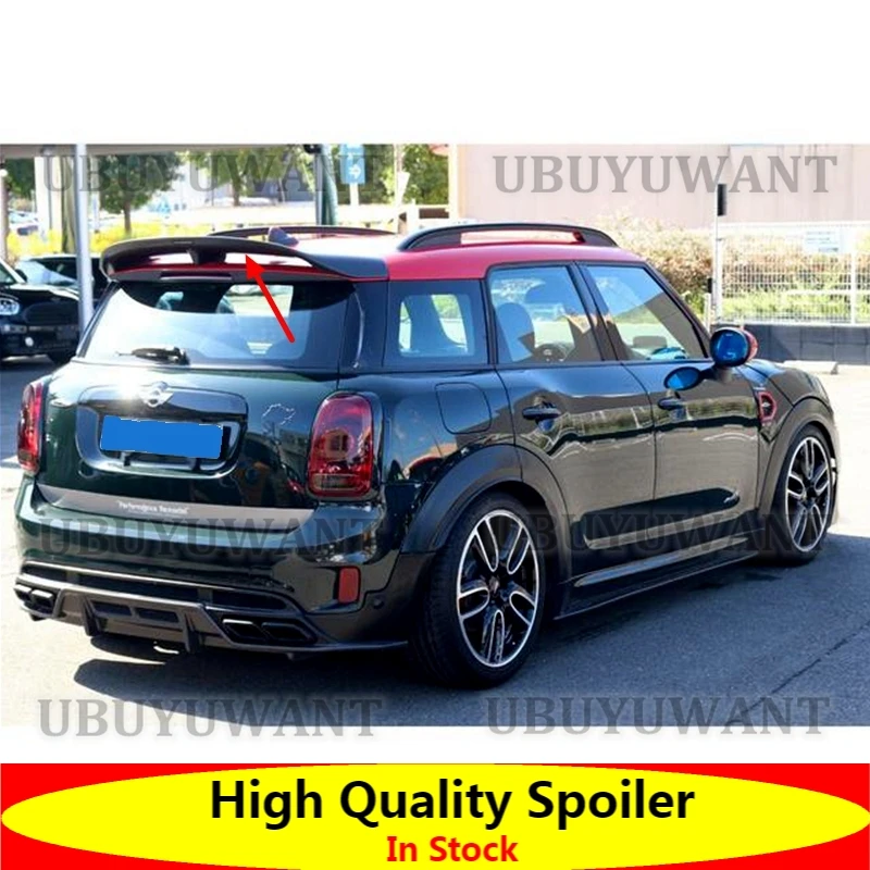 

For MINI COUNTRYMAN F60 2017-2023 Carbon Fiber /Glossy Black Roof Spoiler Rear Window Wing Body Kit Racing Accessories Trim