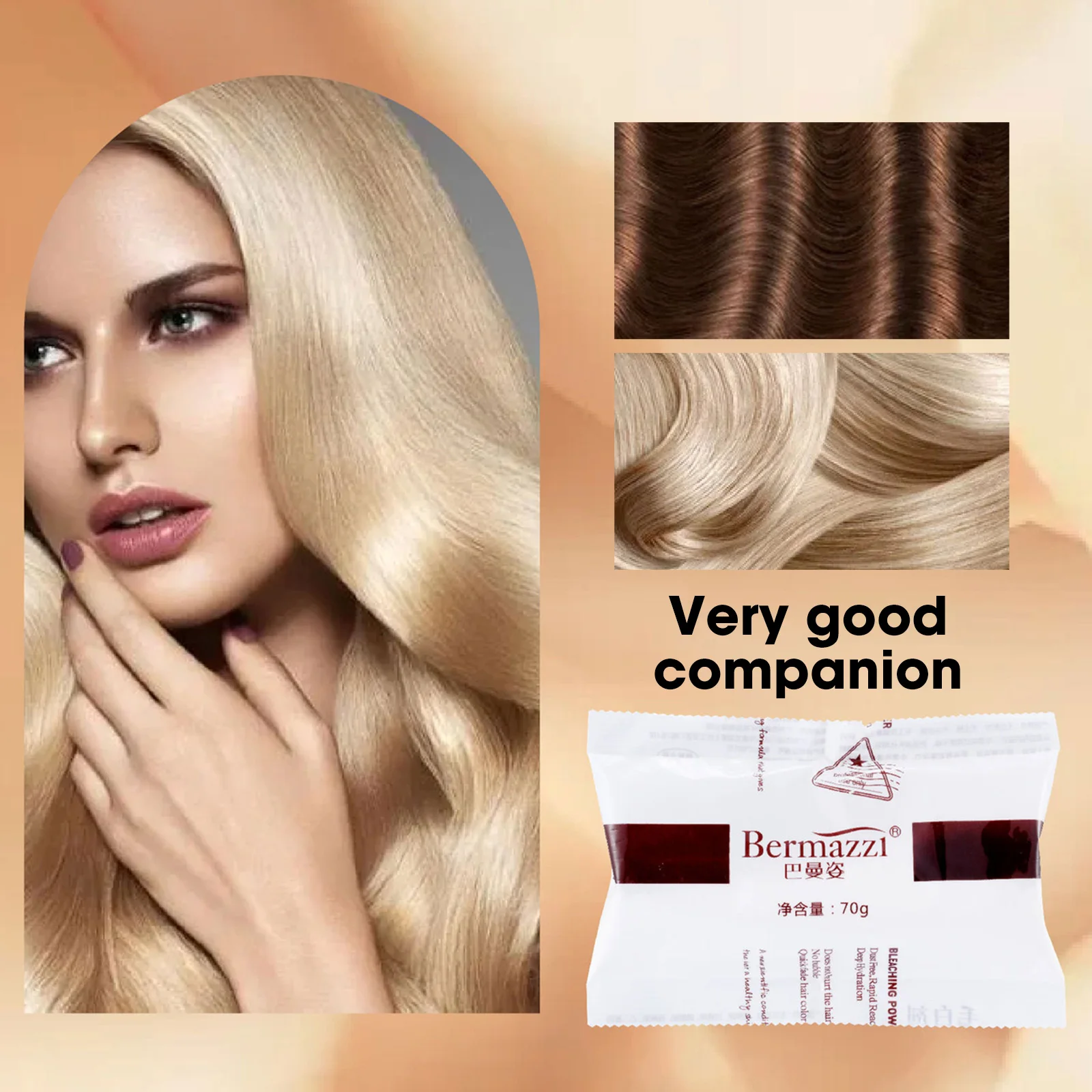 

70g Material LPP Protein Fading Powder Cream Bleaching Hair Hair Bleaching Powder Whitening Agent Hair Dye Lightener Beauty