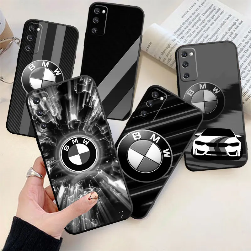 

Черный чехол для телефона с Логотипом BMW для Samsung Galaxy S23, S10, S10e, S20, FE S9, S7 Edge, S22, Ultra 5G, S8, S21 Plus, чехол из ТПУ