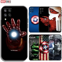 marvel avengers logo phone case for samsung galaxy a22 a22 5g black funda carcasa back coque