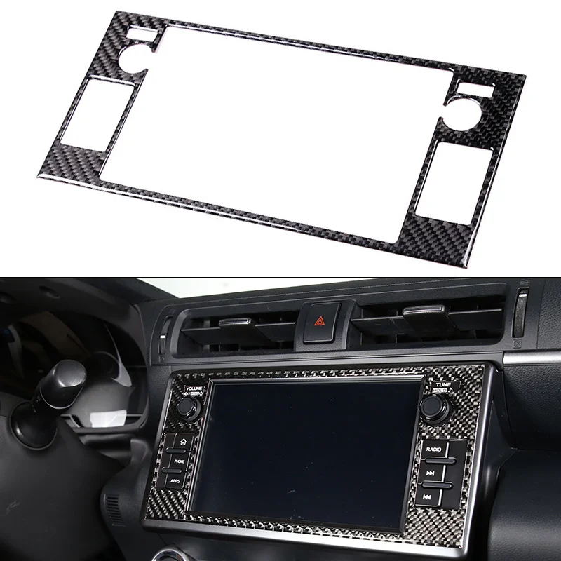 

Car Center Console Display Panel Cover Trim Fit For Toyota GR86 Subaru BRZ 2023 2022 Black Carbon Fiber