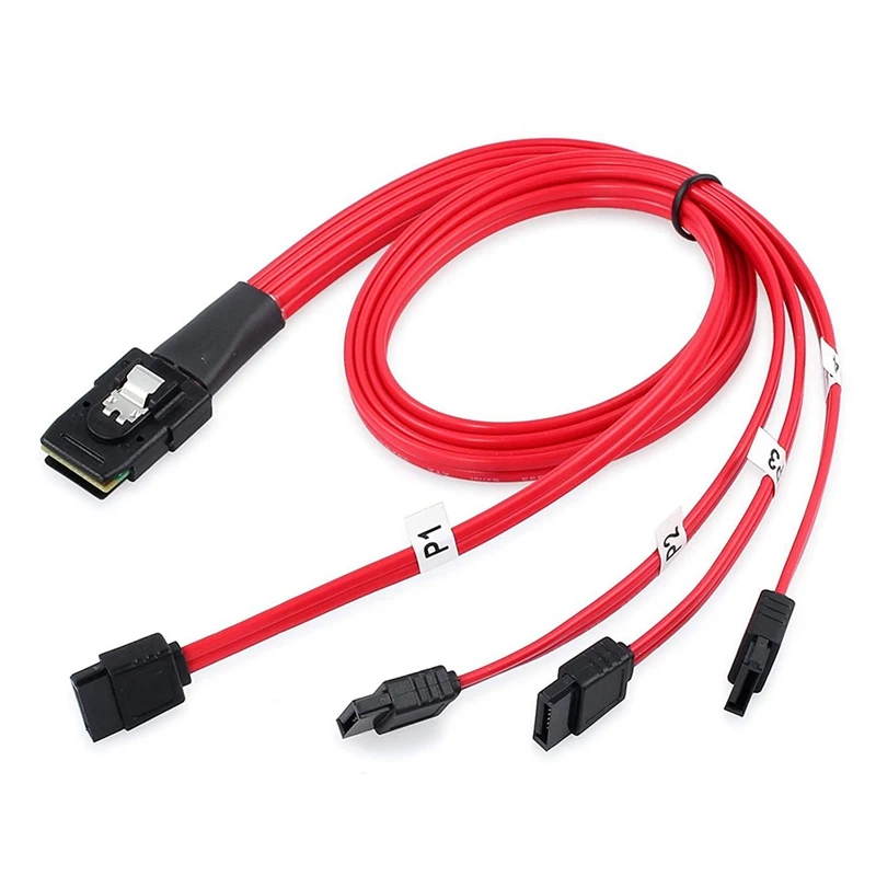 Кабель Mini SAS — 4 SATA с разъемом папа SFF-8087 гнезда Многоконтактный кабель