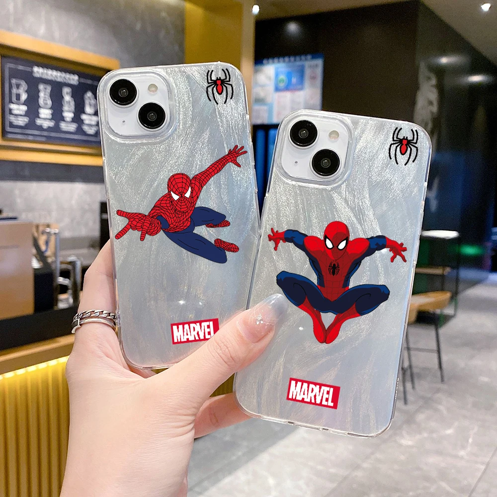 Marvel's Spiderman Ant-Man Clear Feather Laser Phone Case Cover FOR Apple iPhone 16 PRO MAX 15 14 13 12 PLUS 5G