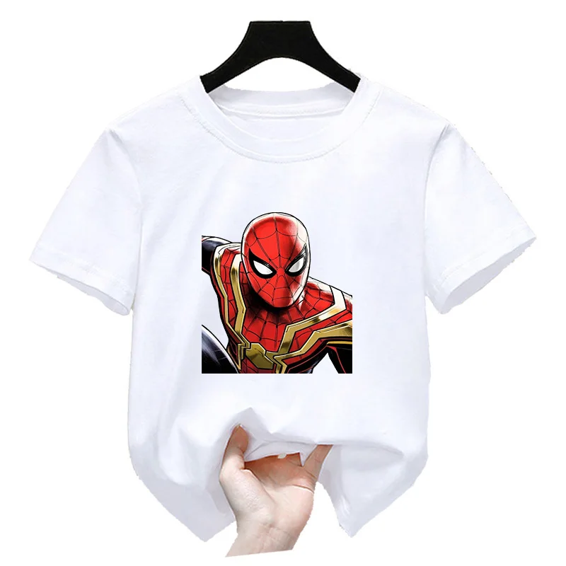 

Marvel Summer Kids Spiderman T shirts Clothes Sets Children 4-14T Boys Girls Cartoon Tops+Shorts 2Pcs Fashion Prints Clothing