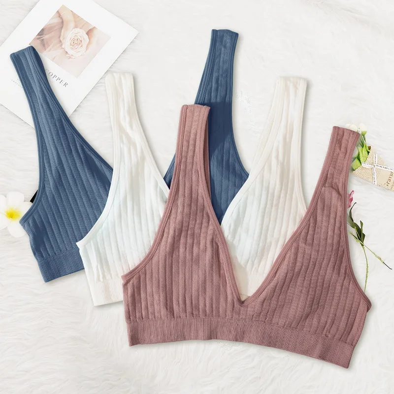 Бесшовный бюстгальтер спортивные бюстгальтеры для женщин с глубоким V-образным