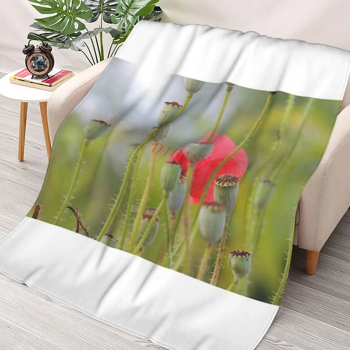 

Poppies 3D Printed Flannel Throw Blanket