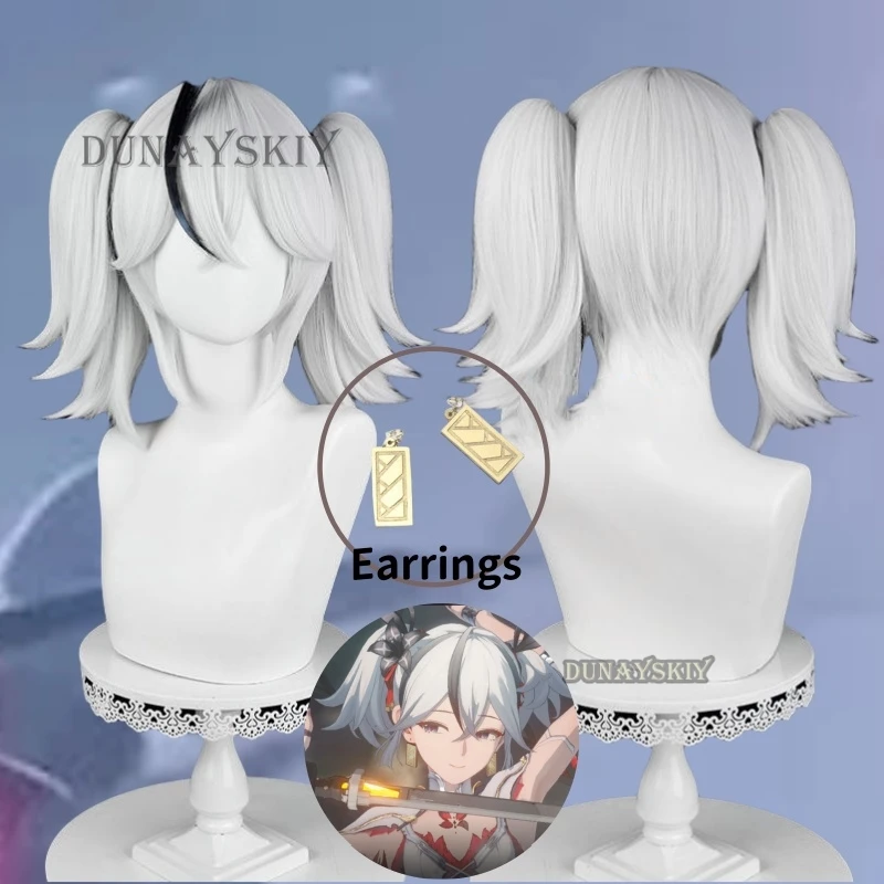 Wuthering волны Camellya косплей костюм парик серьги платье черные береги Чун наряд белый