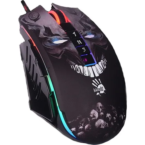 Bloody P85 Skull 5000 Cpı Rgb Animation 5K Optical Gamer Mouse - Metal Foot