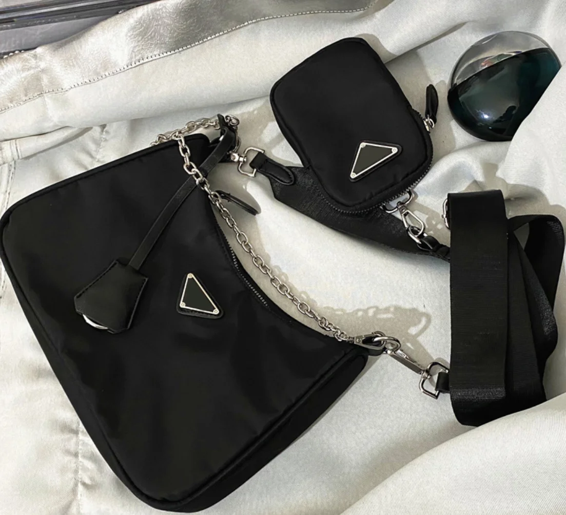 

2023 Shoulder Bag with box Women Bag High -quality Nylon Bag Three -in -one bag Women's Bags Bags Bags Women's Bag Female Women