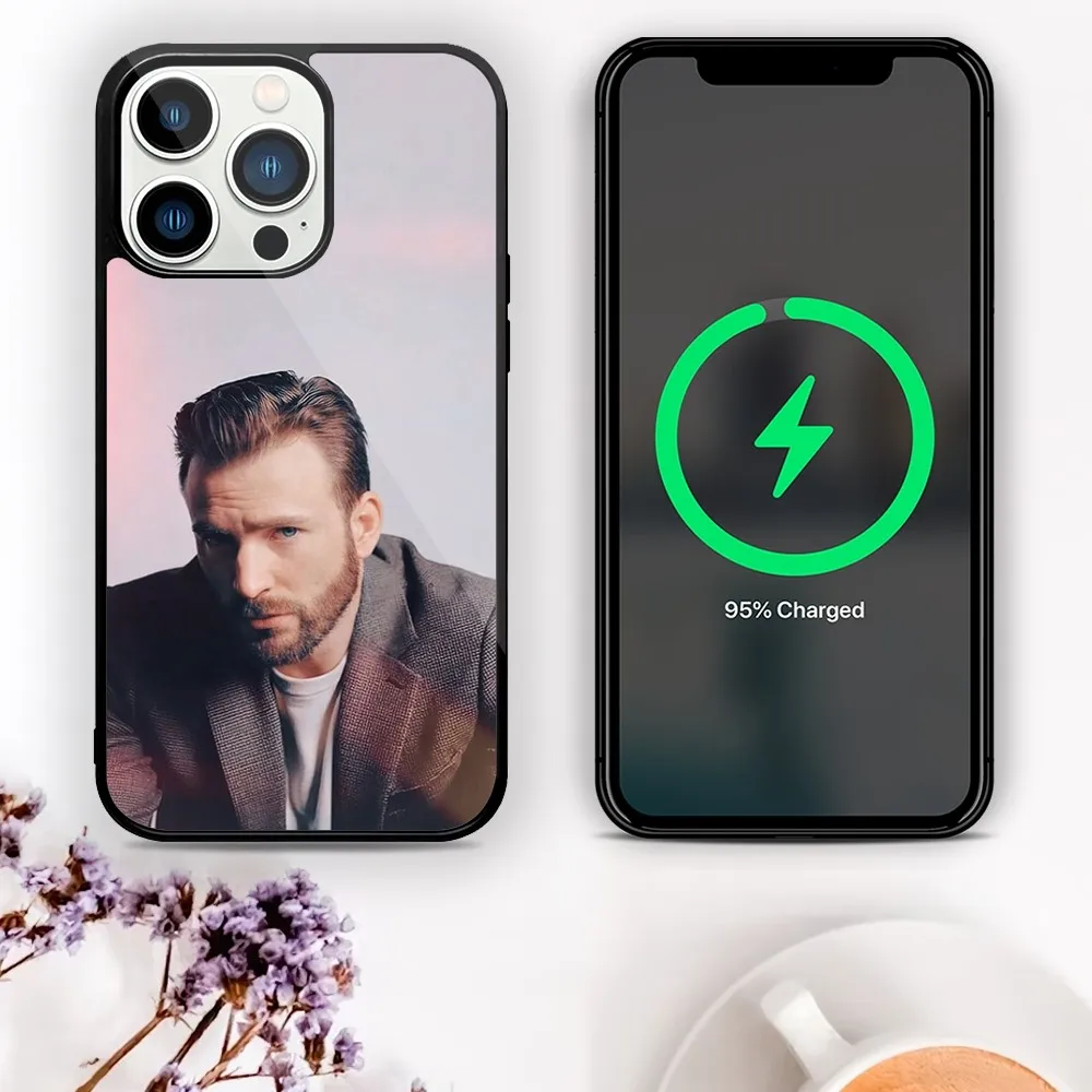 Чехол для телефона с магнитным притяжением Криса Эванса iPhone 11 12 13 14 15 Mini Pro XS Max X S