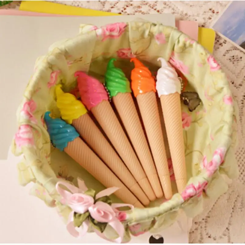 

Creative 1PC Ice Cream Pen Kawaii Gel Pen Caneta Material Escolar Stationery Office School Supplies Kids Gift Random Color Pens