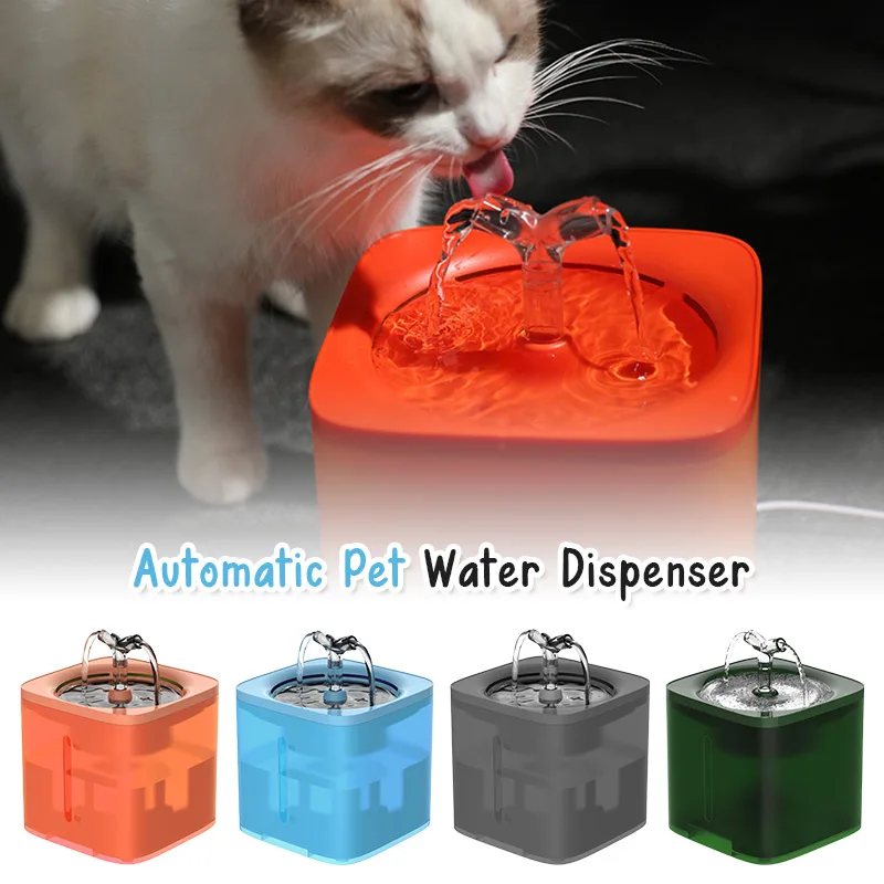 

Автоматический питьевой фонтан для кошек, диспенсер для воды для домашних животных с рециркуляцией воды, для пресной чистой воды