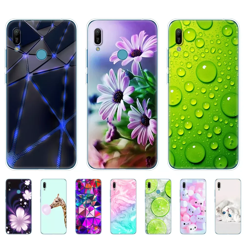 

Huawei y6 2019 Case Huawei Y6 2019 Silicone TPU Cover Soft Phone case For Huawei Y6 2019 MRD-LX1 MRD-LX1F Y 6 pro Y6Prime Case