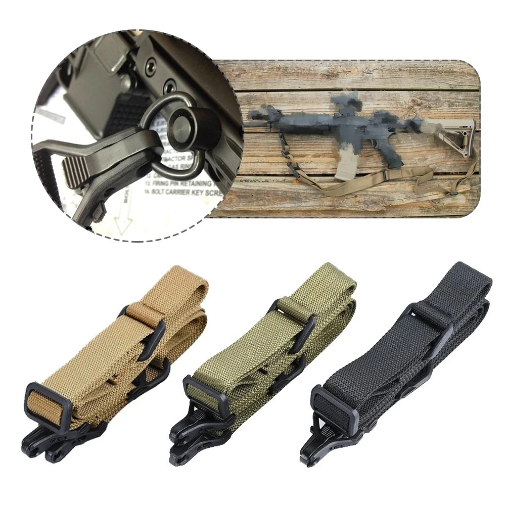 

MS3 MS4 Tactical Gun Sling 2 Point Bungee Airsoft Rifle Strapping Belt Military Shooting QD Metal Buckle Gun Strap Hunting
