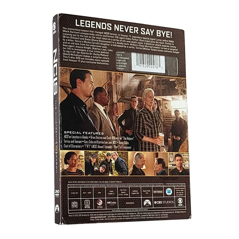 NCIS, 19-й сезон, 5 DVD, английская версия с английским звуком и субтитрами (art.: 3920db58d3243) - 3920db58d3243