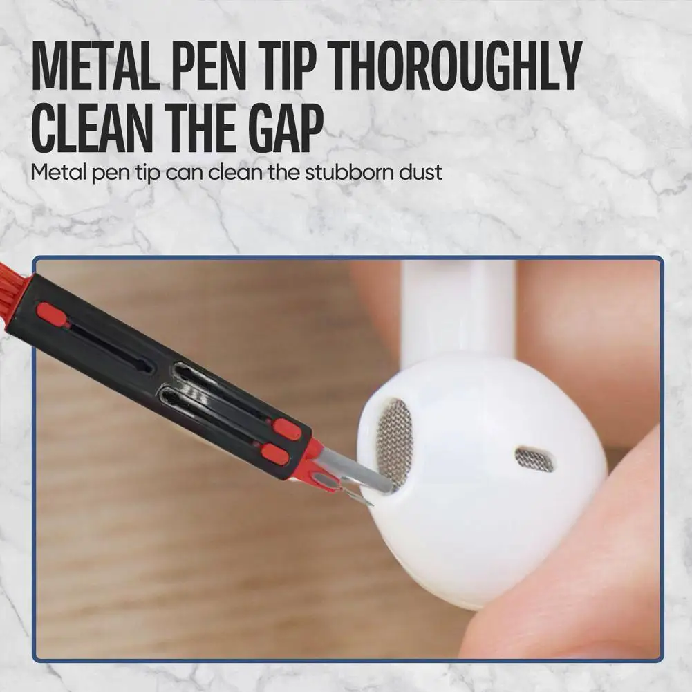 

Earphone Clean Pen BT Earbuds Cleaning Tool Portable Pen Powder Brush Box Multi-Function Dust Charging Iron Accessories Dus J5L1