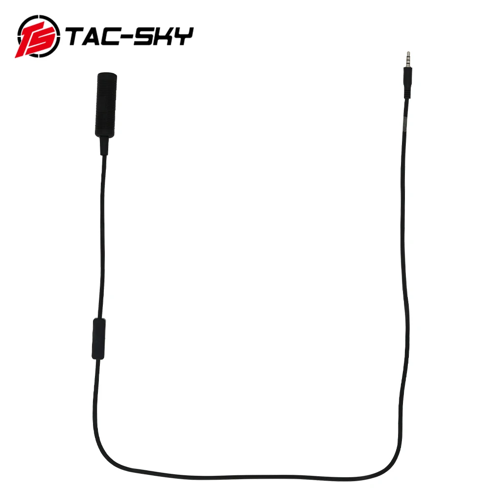 TS TAC-SKY Tactical Headphone Accessories Cell Phone Mini PTT Cell Phone Plug 3.5mm for MP3 Music Adapter Samsung HTC etc.