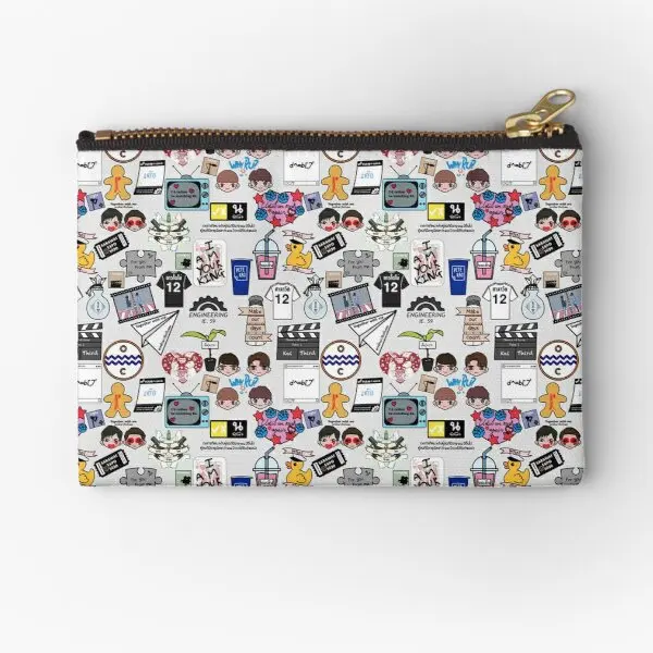 

Bl All Over Print Zipper Pouches Panties Pure Key Pocket Small Socks Underwear Men Coin Women Wallet Storage Cosmetic Bag Money