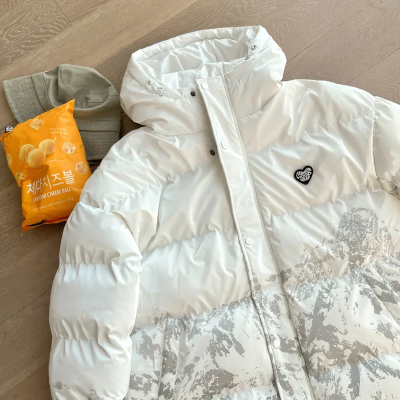 Winter new fashion warm down cotton jacket male trend ruffian handsome couple cotton jacket parkas Men's winter jacket Overcoat