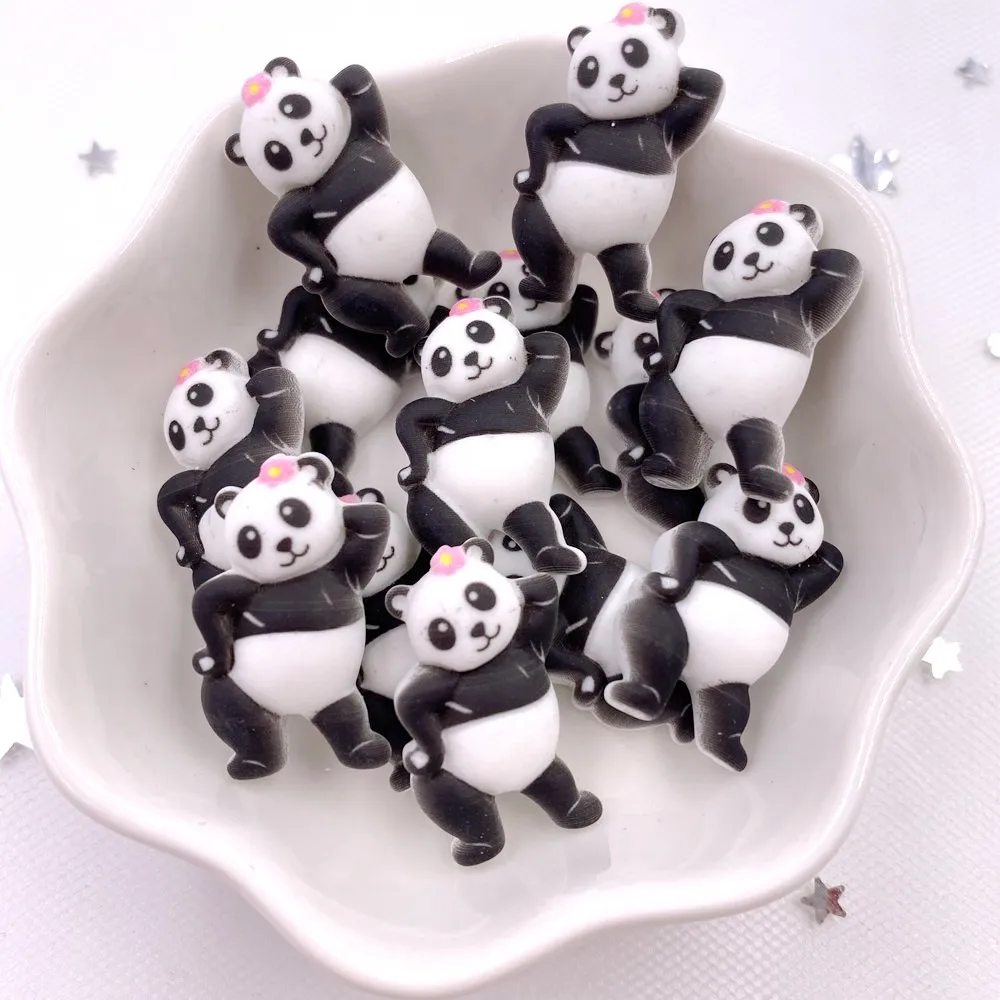 

Кавайная красочная полимерная панда, искусственные аксессуары «сделай сам», декоративная фигурка, украшения для рукоделия M097