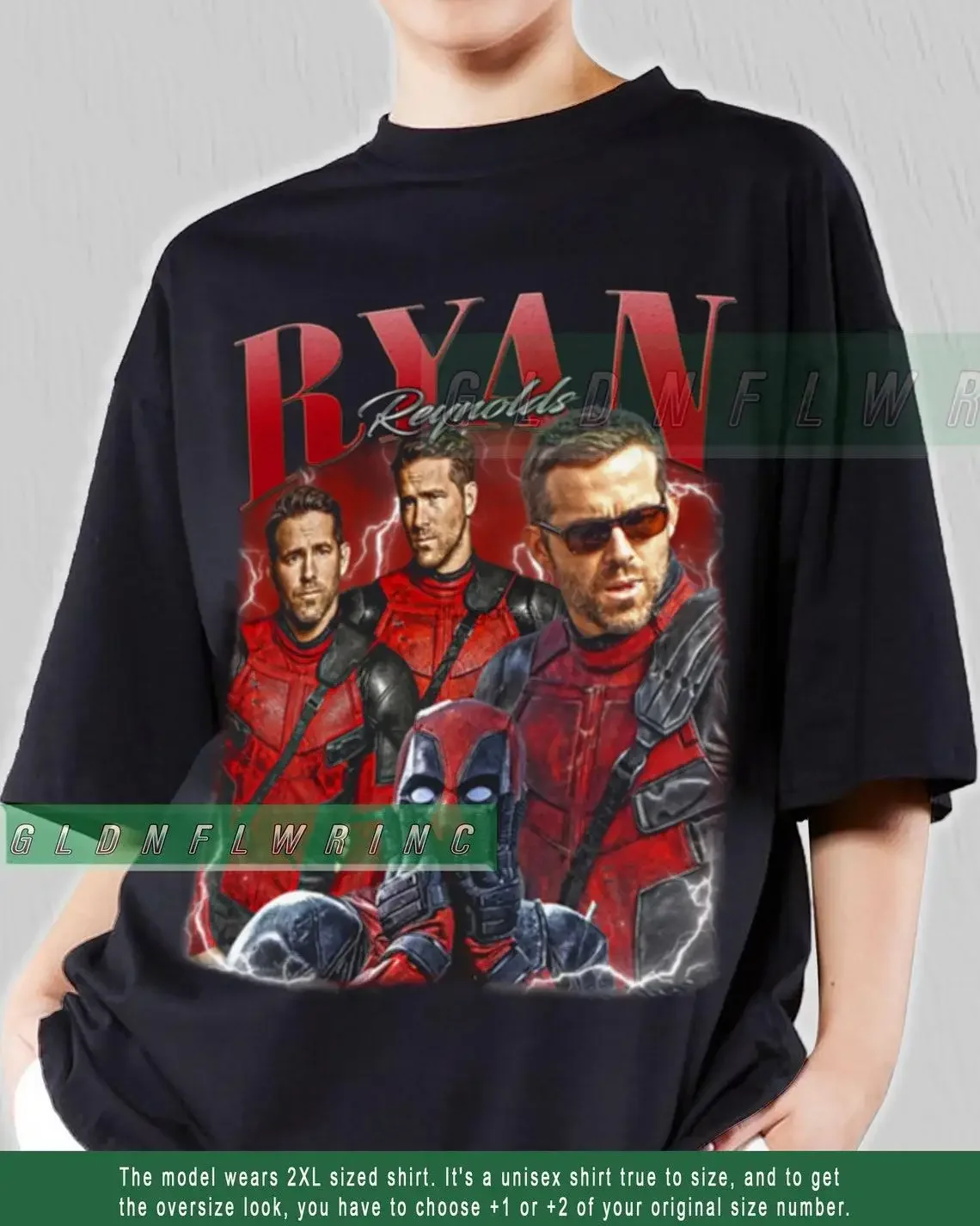 Футболка с рианом Рейнольдсом Винтажная футболка в стиле 90-х Райан Рейнольдс