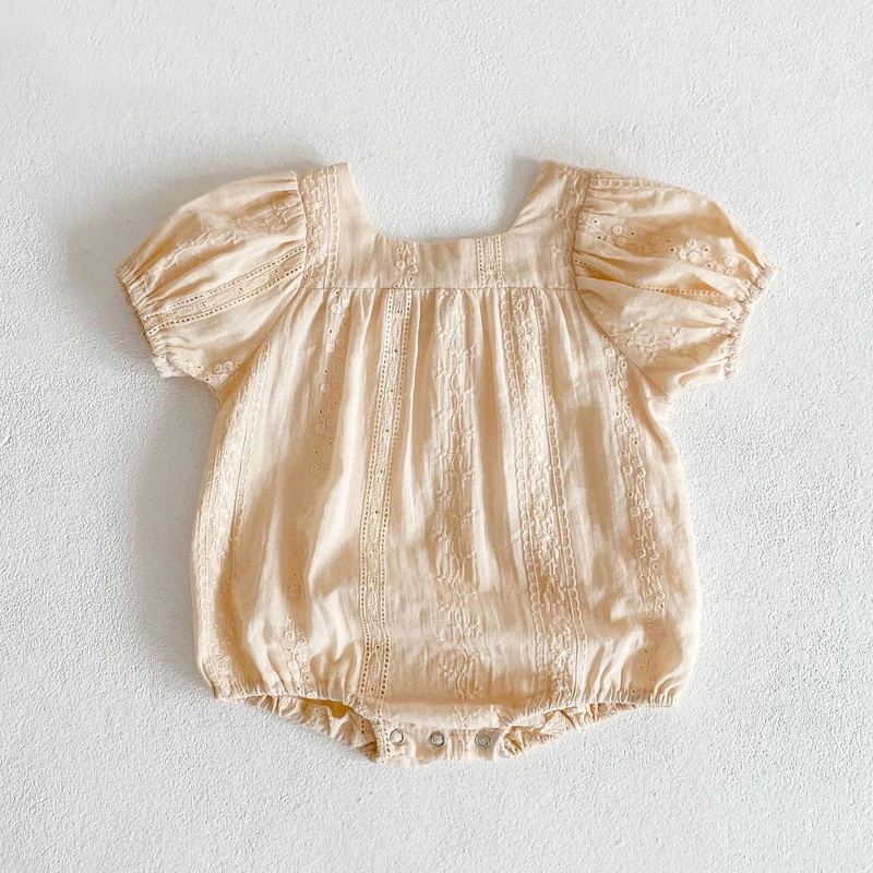 

Summer Jumpsuit for Kids Bodysuit Cotton Embroidery Lace Baby Romper Birthday Party Girl Clothes Infant Outfit Tollder Clothing