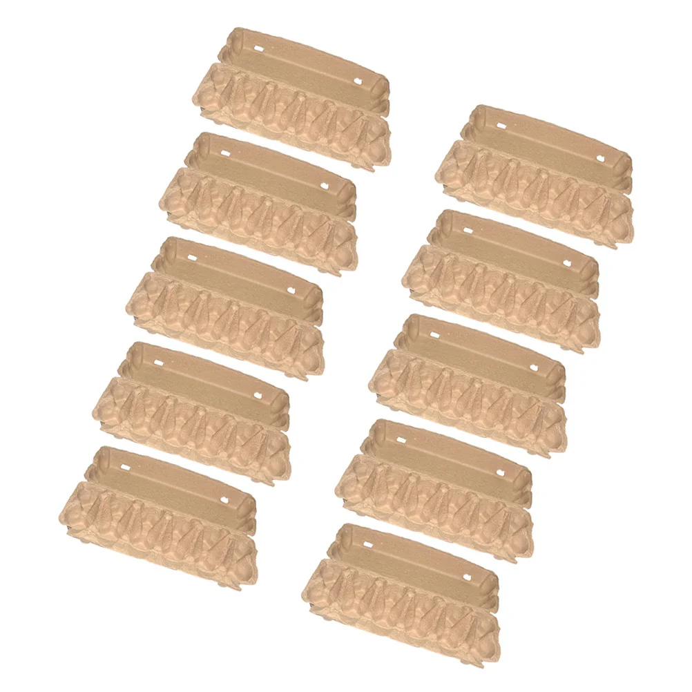 

10pcs 12 Cups Paper Egg Storage Trays Egg Storage Boxes Egg Cartons for Home