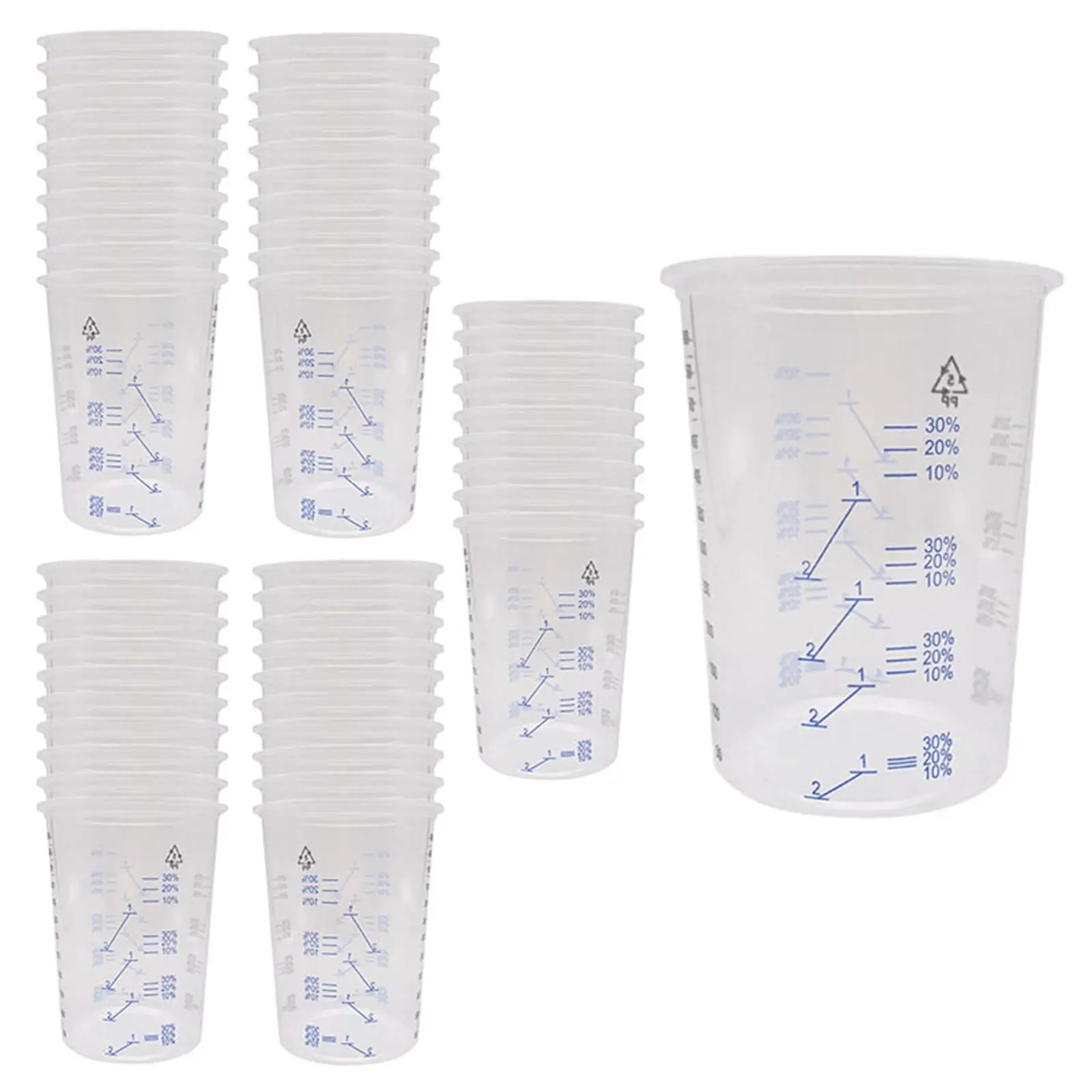 

50Pcs Disposable Graduated Clear Measuring Counting Cups