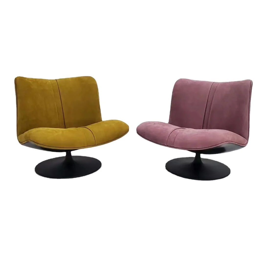 

baxter design italian style modern single sofa chair living room nubuck leather luxury home furniture