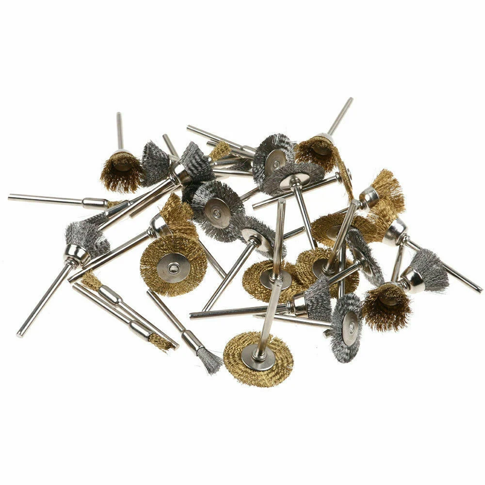 

Steel Wheel Brush Set Brass Sanding Grinding Dusting Stripping Residue