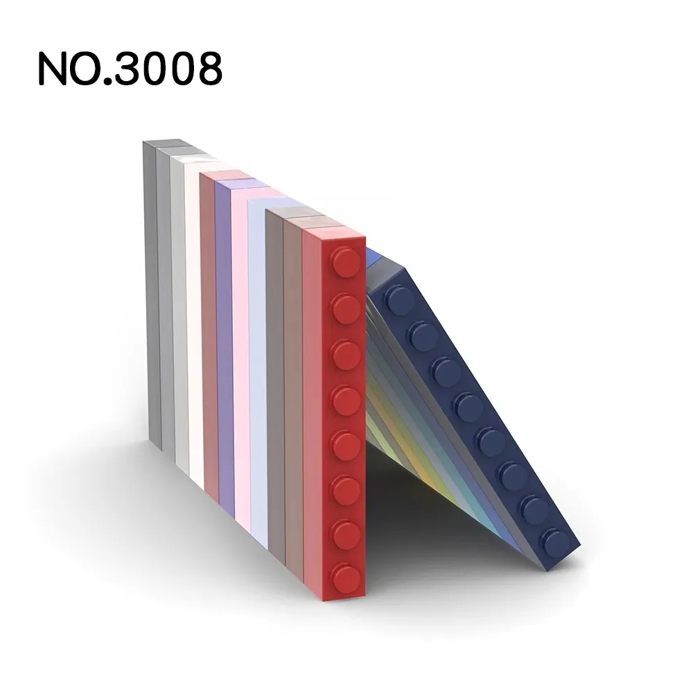 50 шт. детали MOC 3008 кирпич 1x8 совместимые DIY сборные строительные блоки частицы