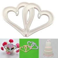 double heart epoxy resin mold cake baking ornaments silicone moulds for diy home decoration jewelry casting crafts making mold