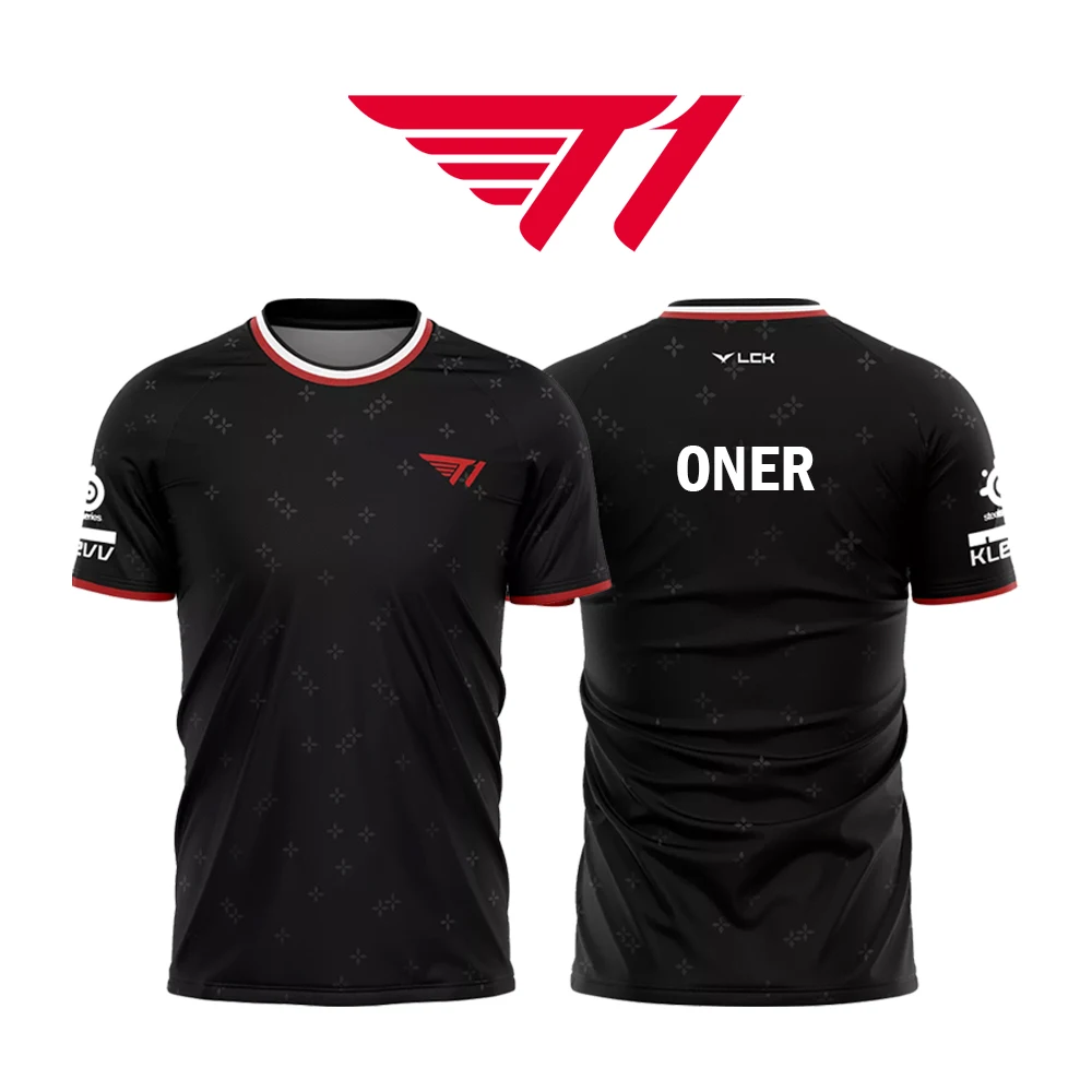 Фото T1 Esports Club 2025 Униформа League Of Legends Тренировочный трикотаж для игроков SKT T1 Faker Fans Спортивные футболки на заказ Подарки для мальчиков Топы №3
