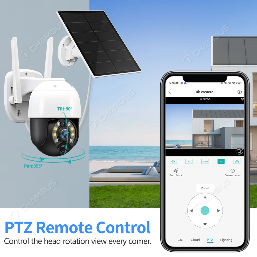 Камера видеонаблюдения с солнечной панелью Wi-Fi 3 Мп 4G Sim |