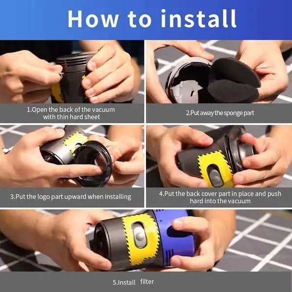 Аксессуары для пылесоса Dyson задняя крышка хоста двигателя V7 V8 и фильтра HEPA