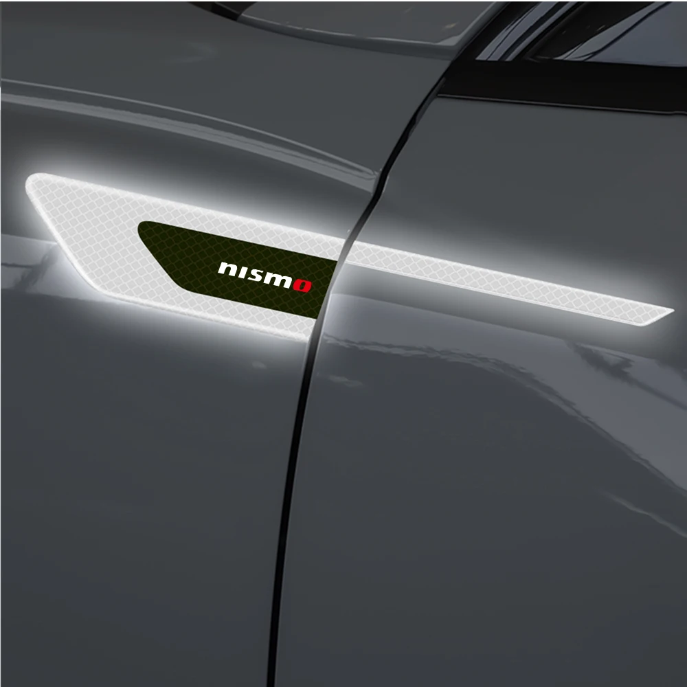 2 шт. автомобильная наклейка из углеродного волокна светоотражающая полоса для