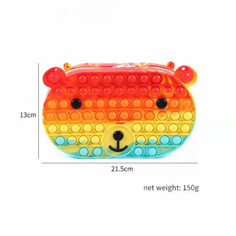 

Panda Pencil Box Push Bubble Pressure Relief Toy Silicone Stationery Bag Can Be Used As A Gift for Children