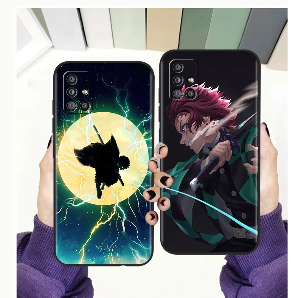 

Kimetsu No Yaiba Phone Case Cover For Samsung A13 A22 A32 A52 A72 A51 A71 A21S A31 A41 5G Silicone Shockproof Luxury Shell Coque