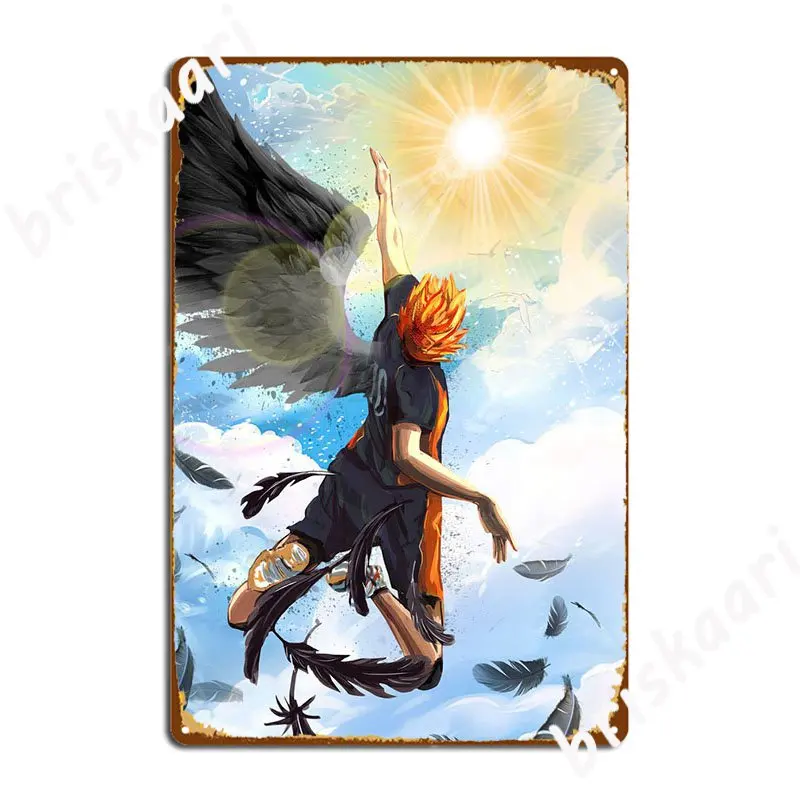 

Металлический плакат Haikyuu Hinata, настенный постер для паба, кухни, таблички, винтажный жестяной плакат