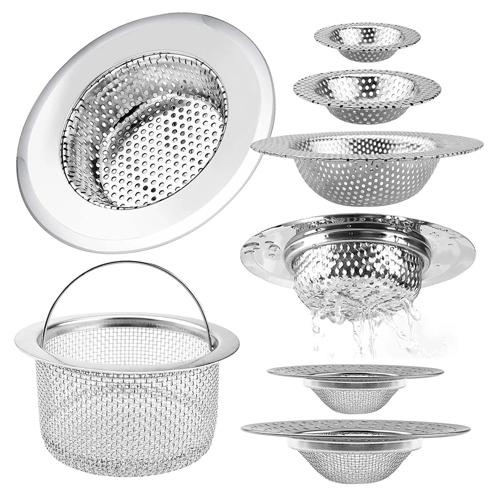 

Kitchen Sink Strainer Stainless Steel Drain Hole Filter Trap Long Lasting Protection Against Clogging Bathroom Sink Accessories