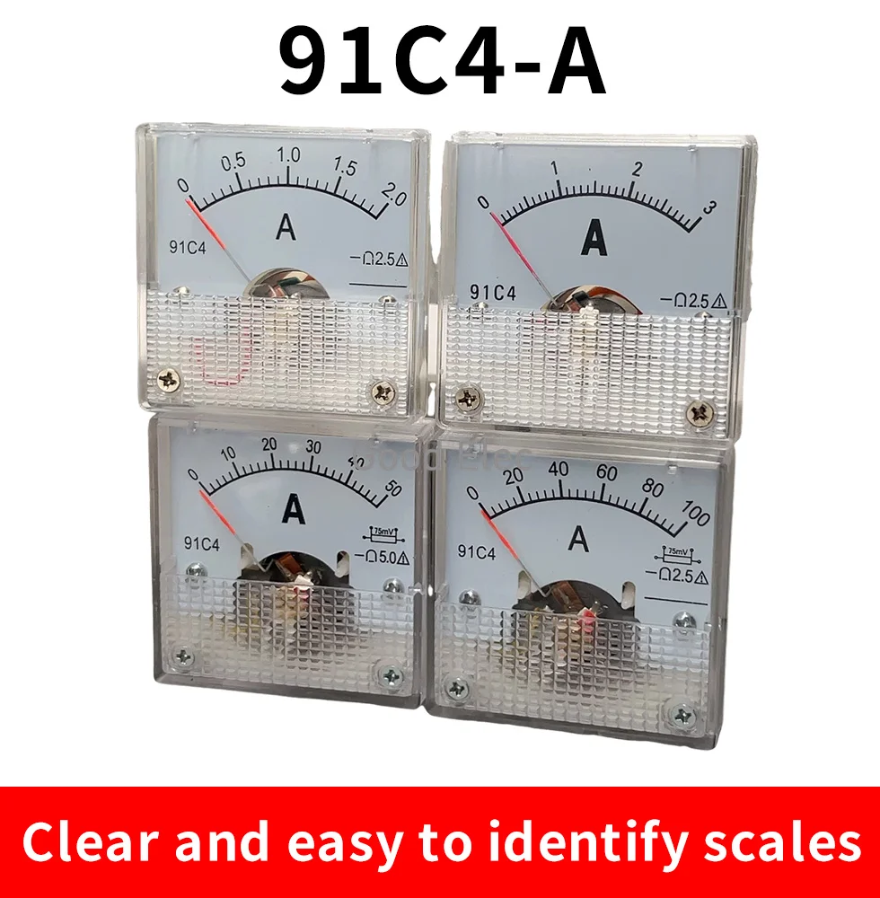 91C4-A Амперметр постоянного тока 1A 2A 3A 5A 10A 15A 30A 50A 75A 100A 150A 200A 300A 400A 500A