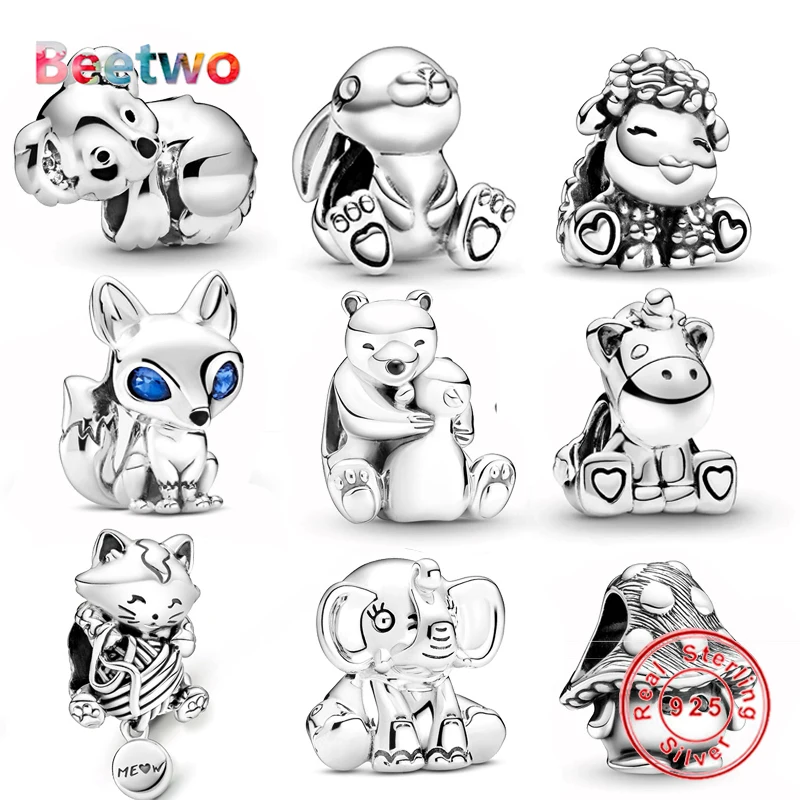 

New Fit Original Pan Charms silver color Cute Mushroom Charm Beads Bracelet Silver Color Pendant Charm Jewelry Berloque