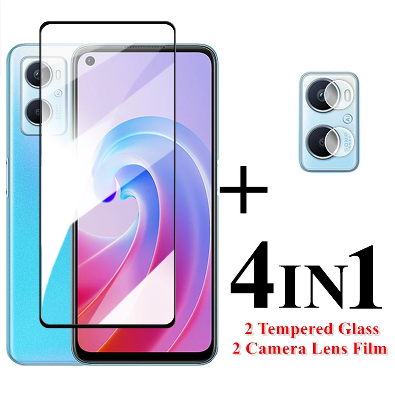 Per Oppo A96 4G Screen Protector 6.59 Pollici Full Glue Cover Glass Per Oppo A36 A76 A96 Vetro Temperato Oppo A96 A76 A36 Lens Flim