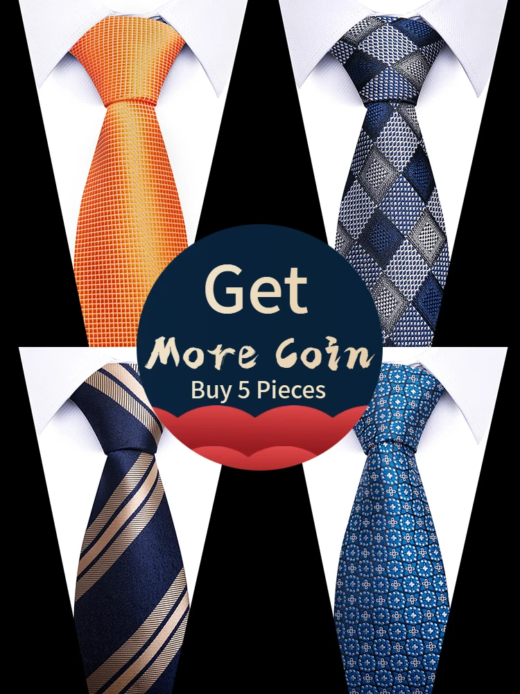 Newest Style Holiday Present 100% Silk Tie Pocket Squares Cufflink Set Necktie Men Dark Blue Wedding Accessories Office Cravat