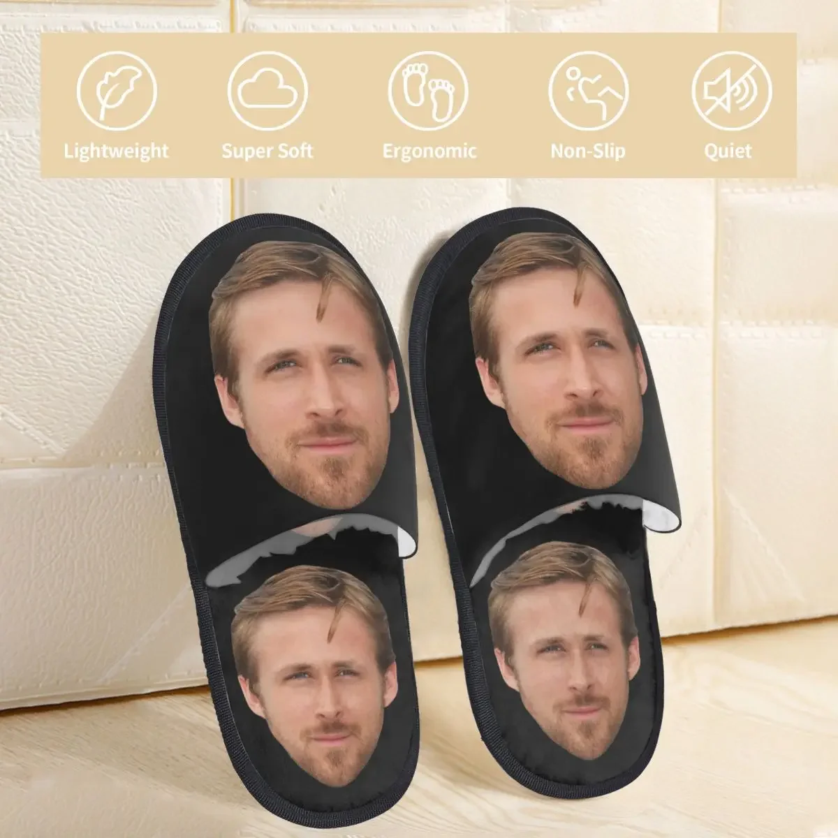 Мягкие домашние меховые шлепанцы с большим циферблатом