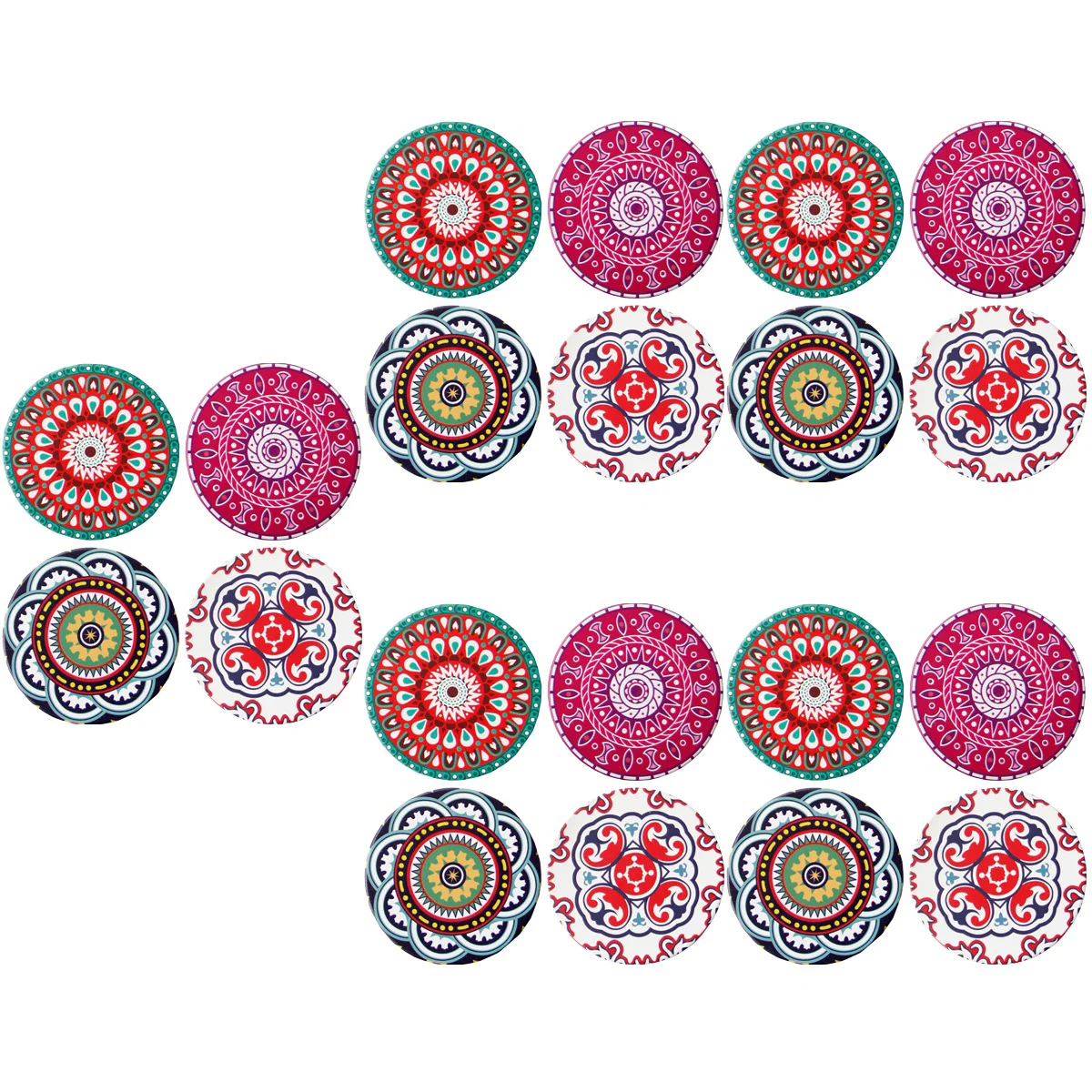 

20 Ceramic Mat Non-slip Mat Round Coasters Table Cup Pad Ceramic Coaster Coasters